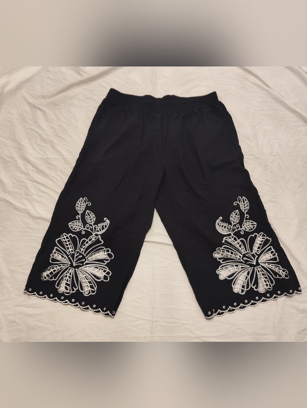 Christian Siriano Trousers Linen Rayon Black Women’s 2X